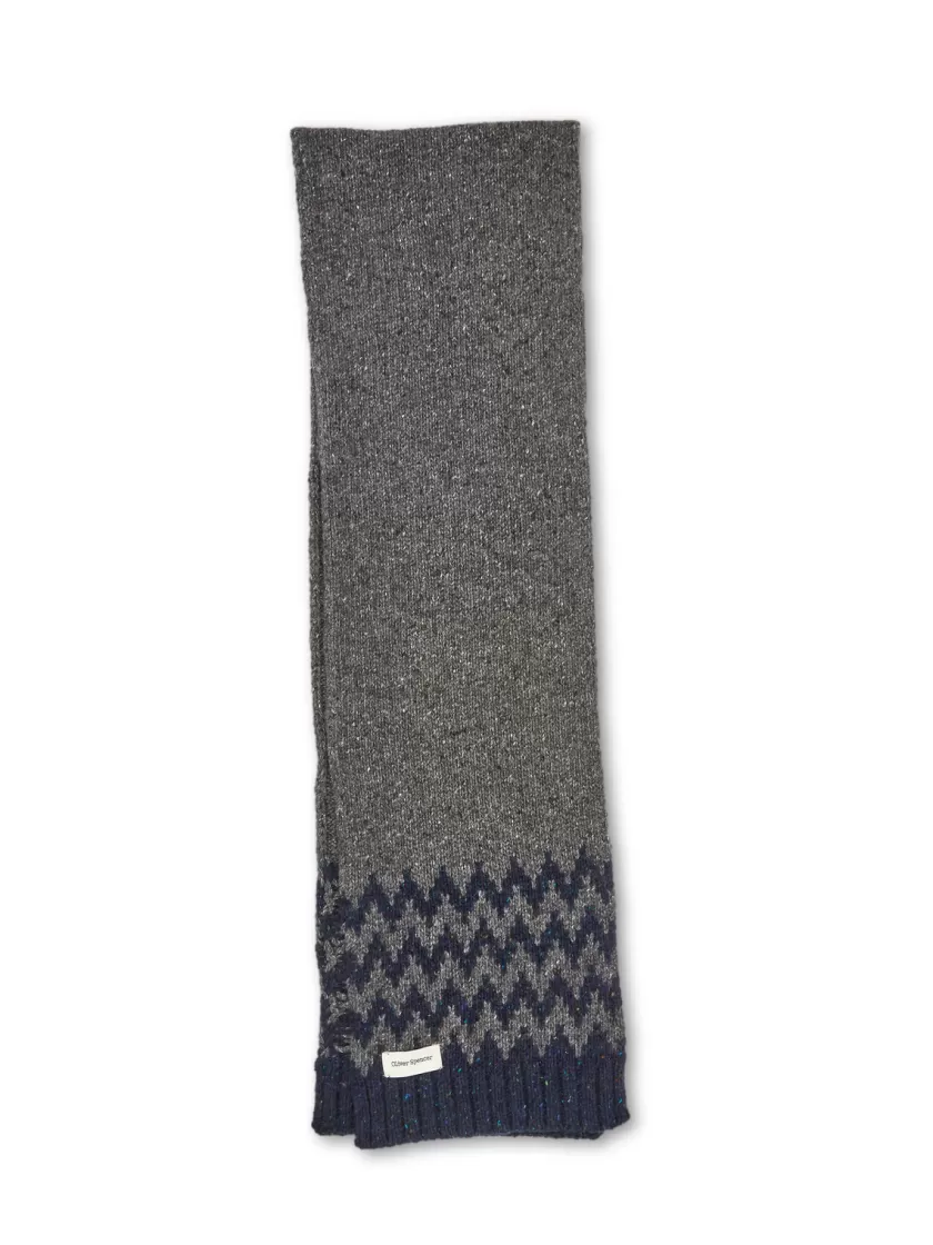 Oliver Spencer Arbury Scarf Repton Charcoal Cheap