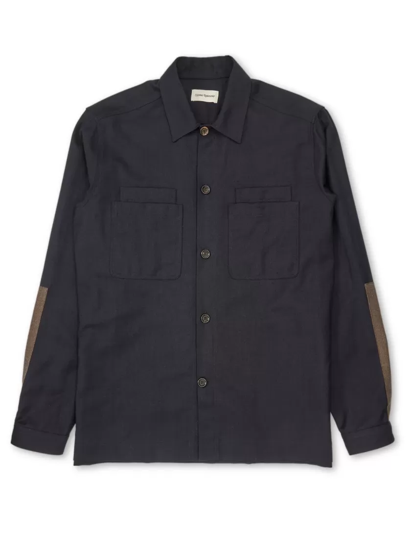 Oliver Spencer Avery Overshirt Elvin Navy Cheap