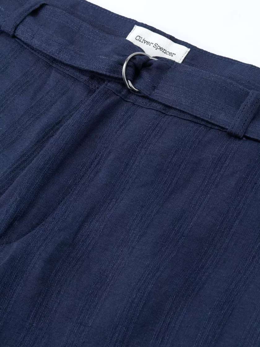 Oliver Spencer Belted Trousers Arnold Navy Flash Sale