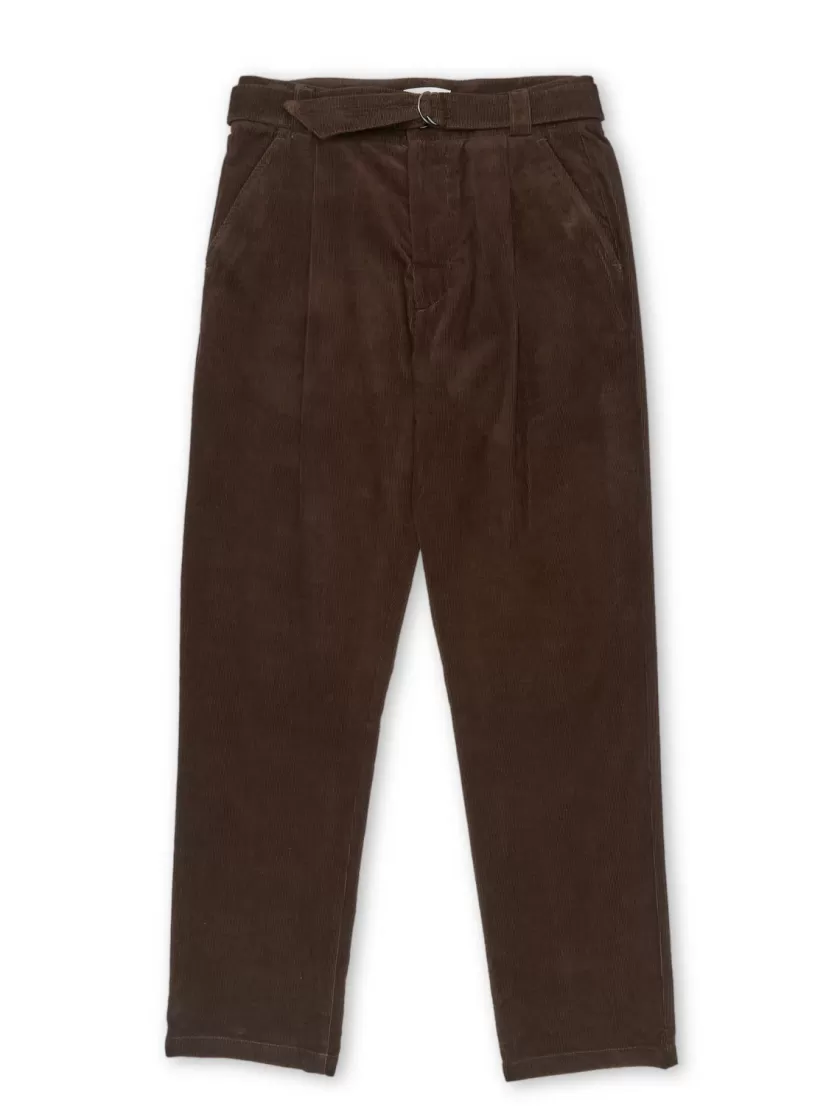 Oliver Spencer Belted Trousers Whitton Cord Brown Store