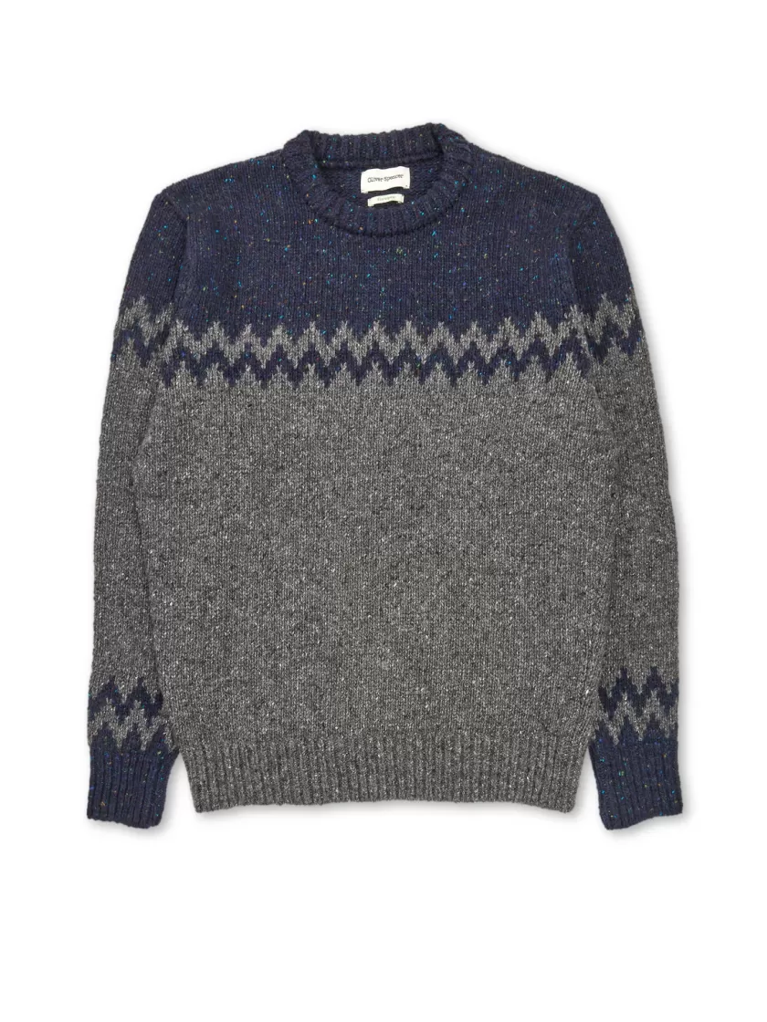 Oliver Spencer Blenheim Jumper Repton Charcoal Flash Sale