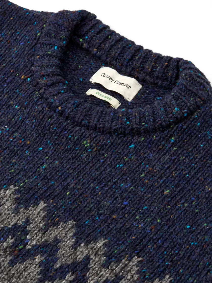 Oliver Spencer Blenheim Jumper Repton Charcoal Flash Sale