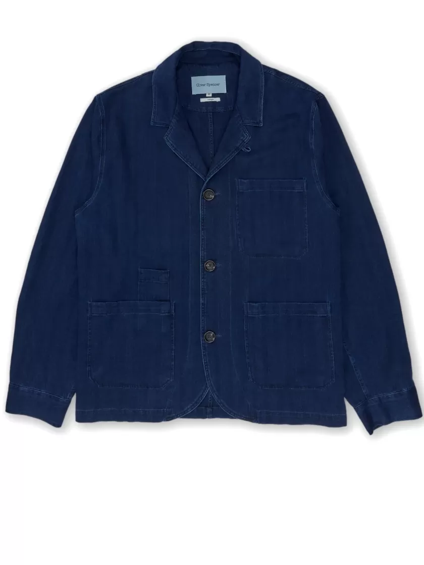 Oliver Spencer Bradwell Jacket Faye Indigo Blue Cheap