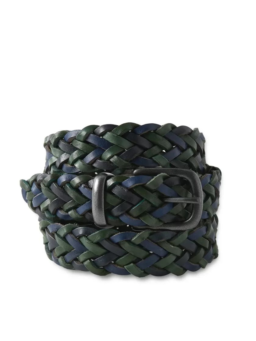 Oliver Spencer Braid Belt Leather Navy Multi Shop