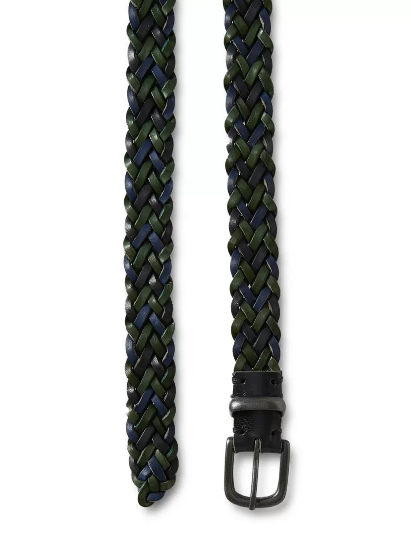 Oliver Spencer Braid Belt Leather Navy Multi Shop