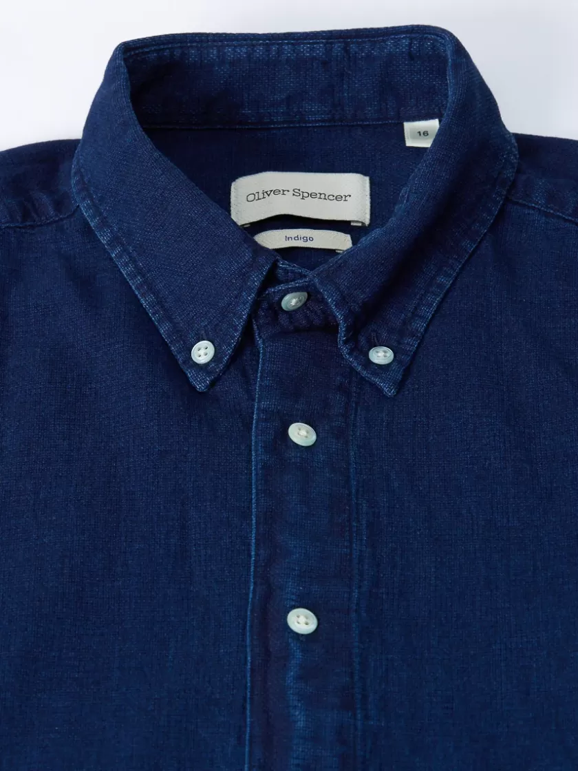 Oliver Spencer Brook Shirt Kildale Indigo Rinse Flash Sale