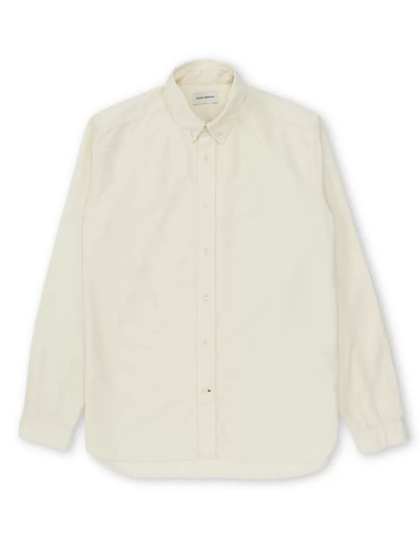 Oliver Spencer Brook Shirt Mersey Cord Cream Fashion