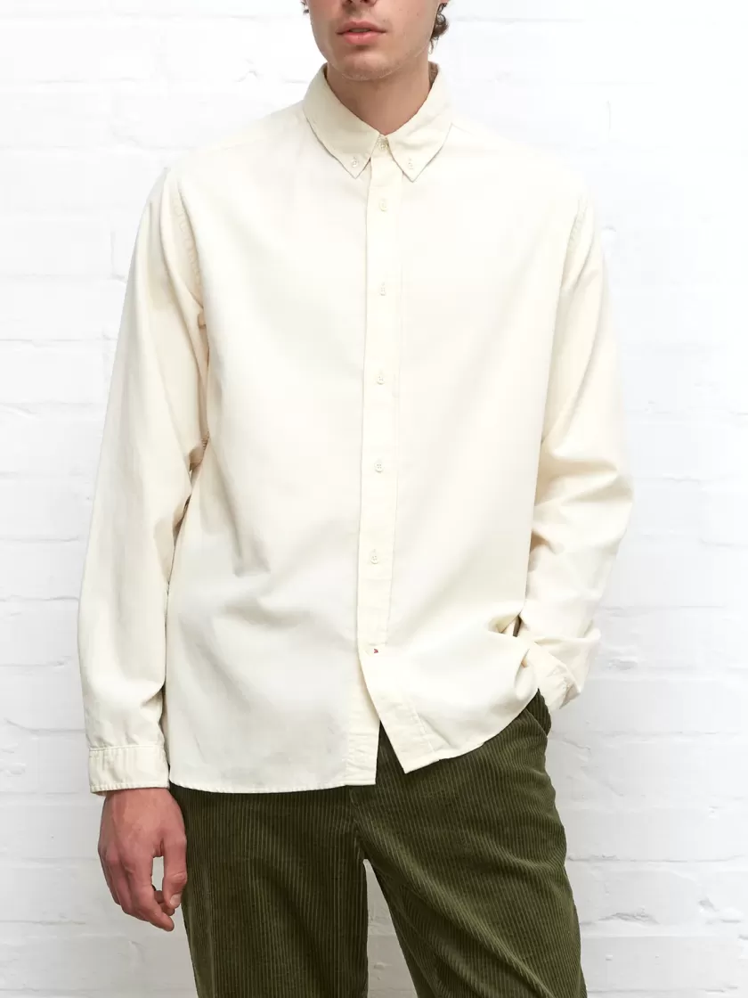 Oliver Spencer Brook Shirt Mersey Cord Cream Fashion