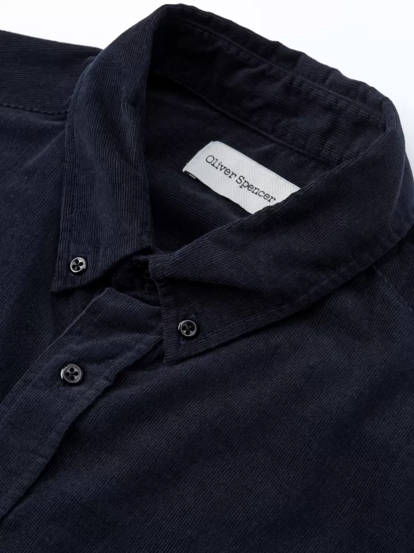 Oliver Spencer Brook Shirt Mersey Cord Navy Hot