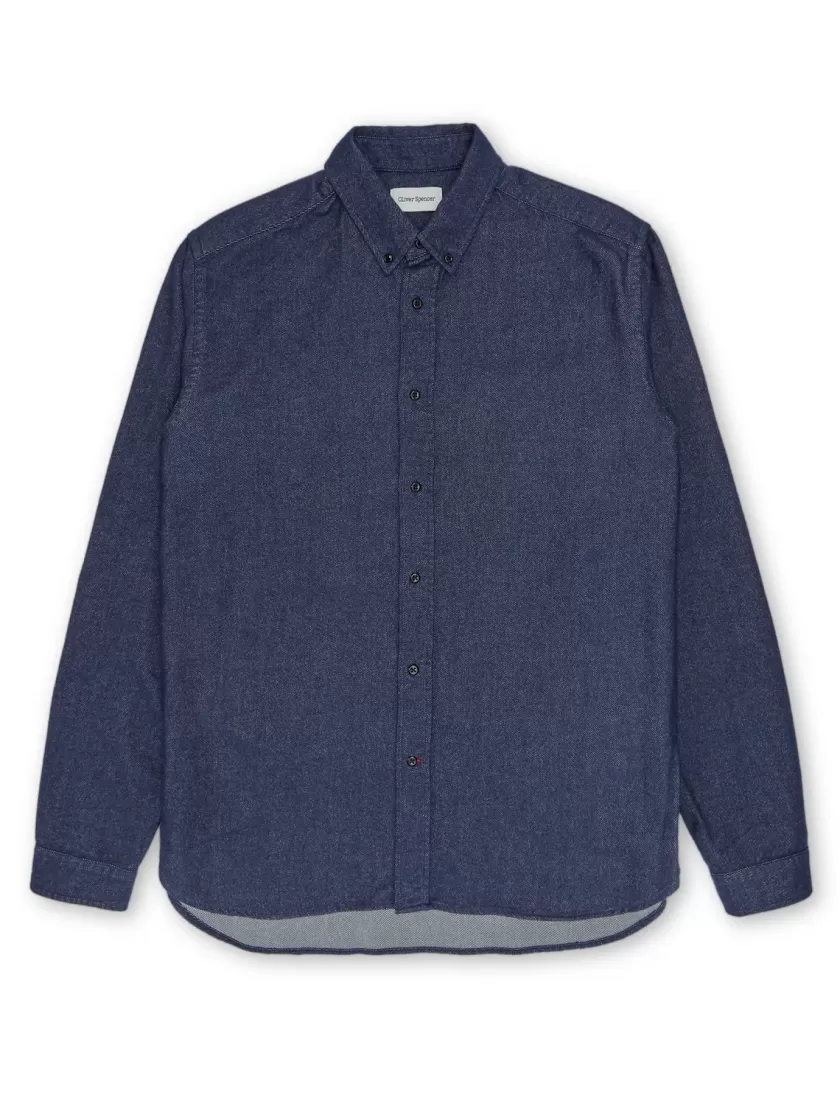 Oliver Spencer Brook Shirt Mitchell Navy Cheap