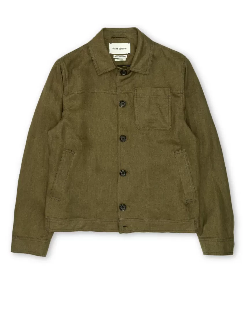 Oliver Spencer Buffalo Jacket Padworth Green Cheap