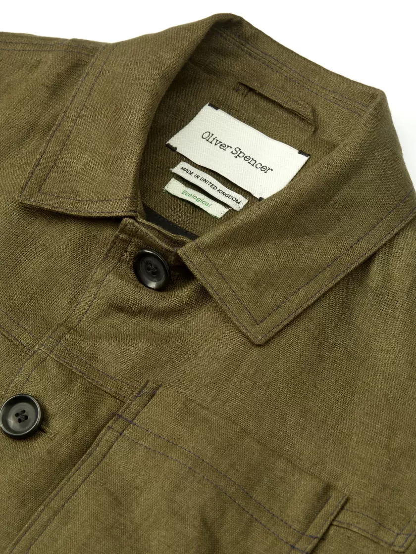 Oliver Spencer Buffalo Jacket Padworth Green Cheap