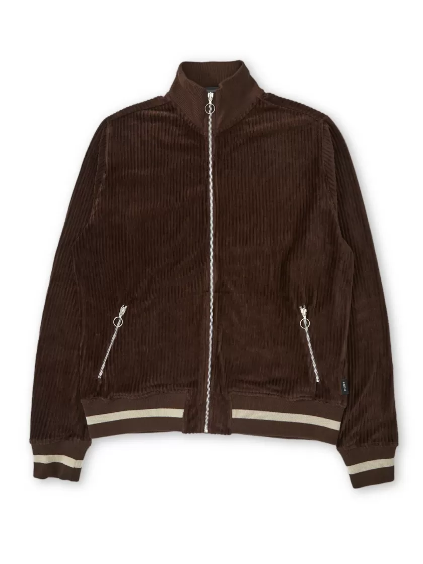 Oliver Spencer Calstock Track Top Lulworth Chocolate Brown Fashion