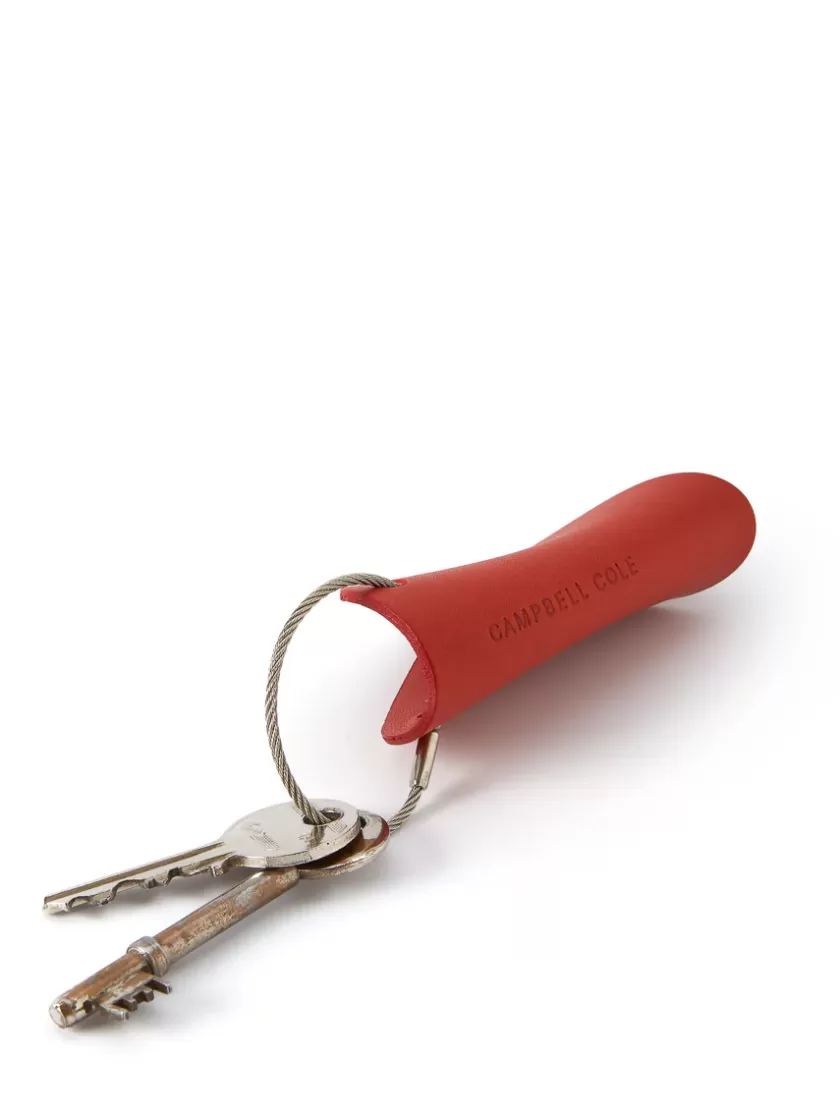 Oliver Spencer Campbell Cole Red Leather Simple Key Wrap Hot