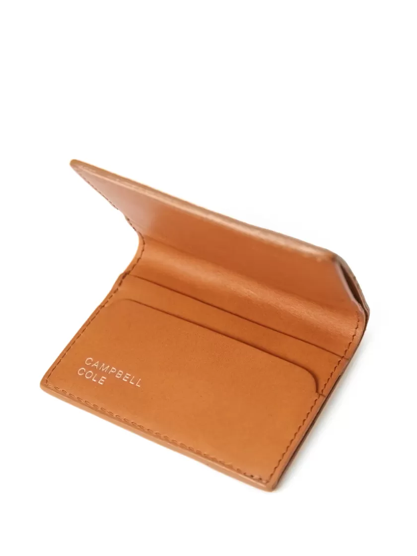 Oliver Spencer Campbell Cole Tan Elm Leather Compact Wallet Shop