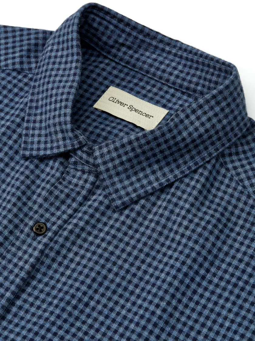 Oliver Spencer Clerkenwell Tab Shirt Atwood Blue Online