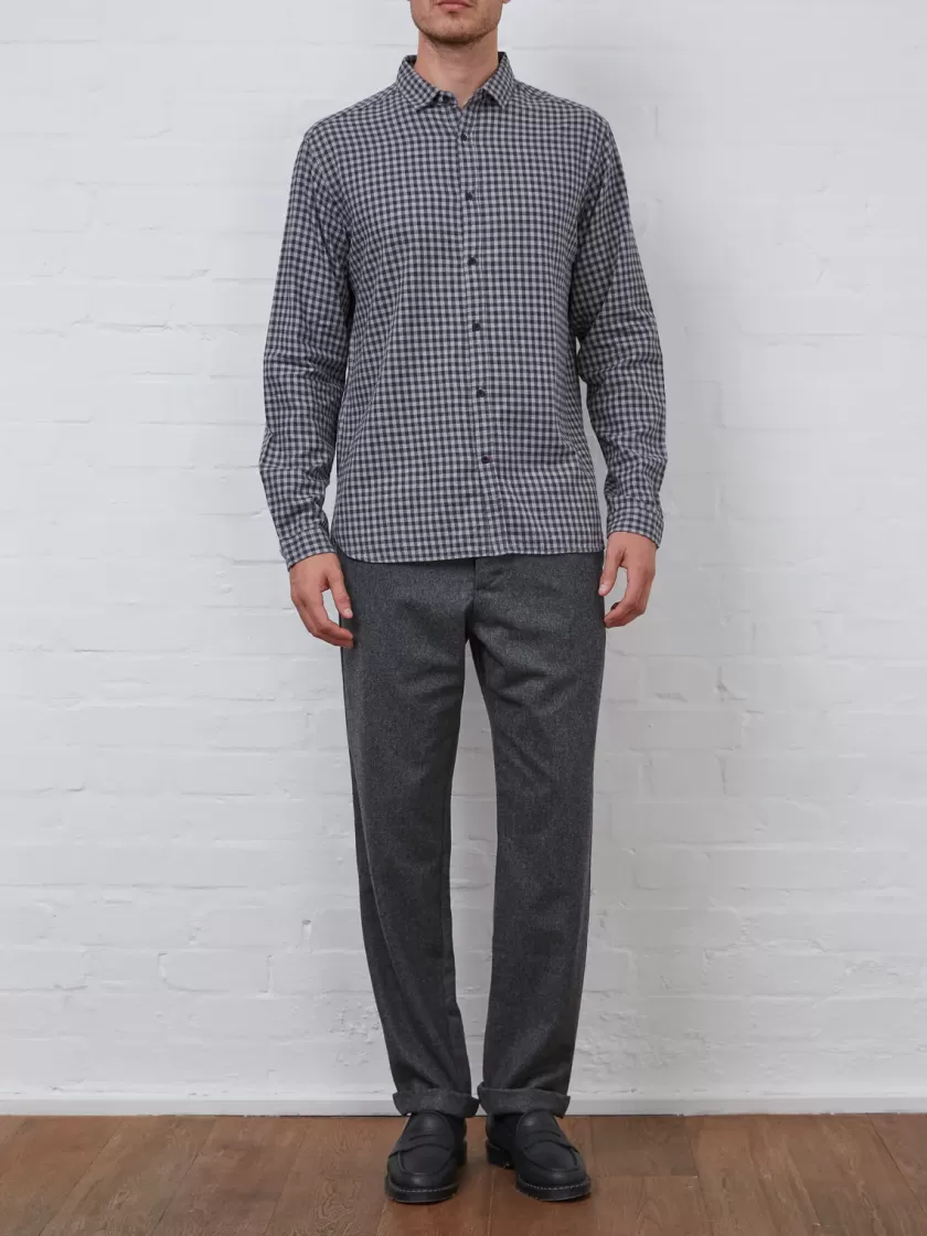 Oliver Spencer Clerkenwell Tab Shirt Cora Blue Discount