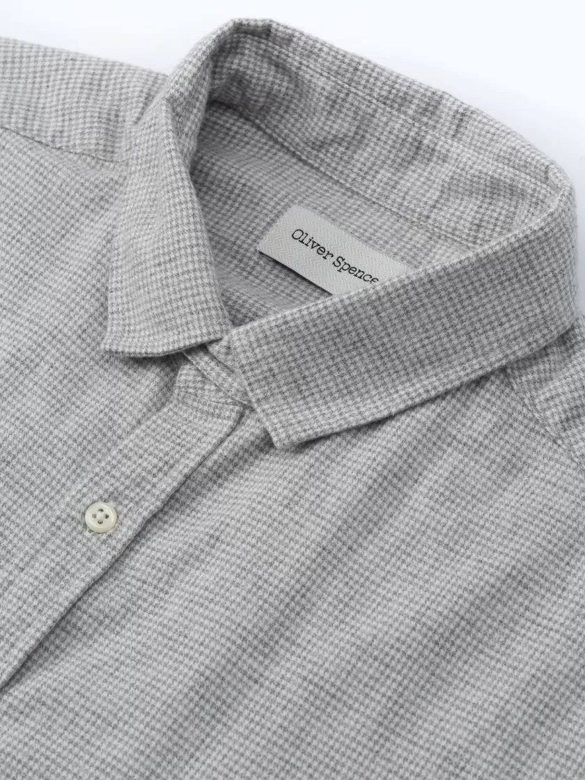 Oliver Spencer Clerkenwell Tab Shirt Drummond Grey New