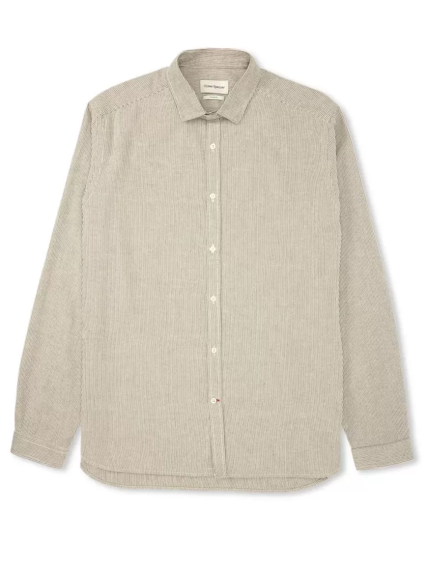 Oliver Spencer Clerkenwell Tab Shirt Floyd Navy Cheap