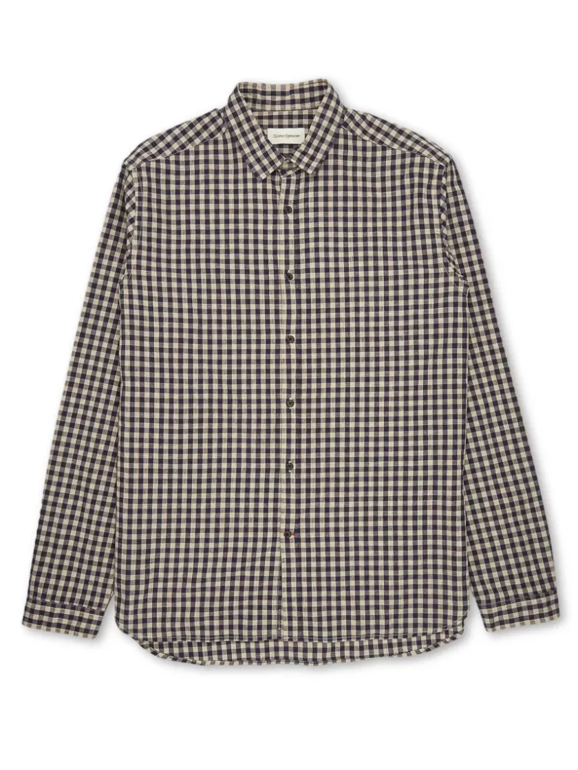 Oliver Spencer Clerkenwell Tab Shirt Furbank Navy Cheap