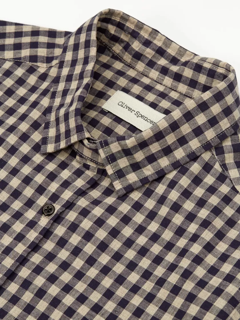 Oliver Spencer Clerkenwell Tab Shirt Furbank Navy Cheap