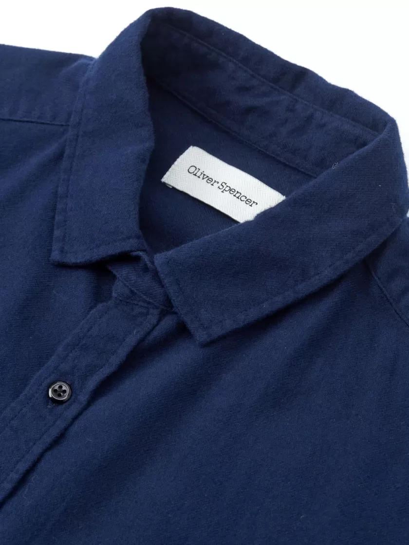 Oliver Spencer Clerkenwell Tab Shirt Marcia Navy Hot