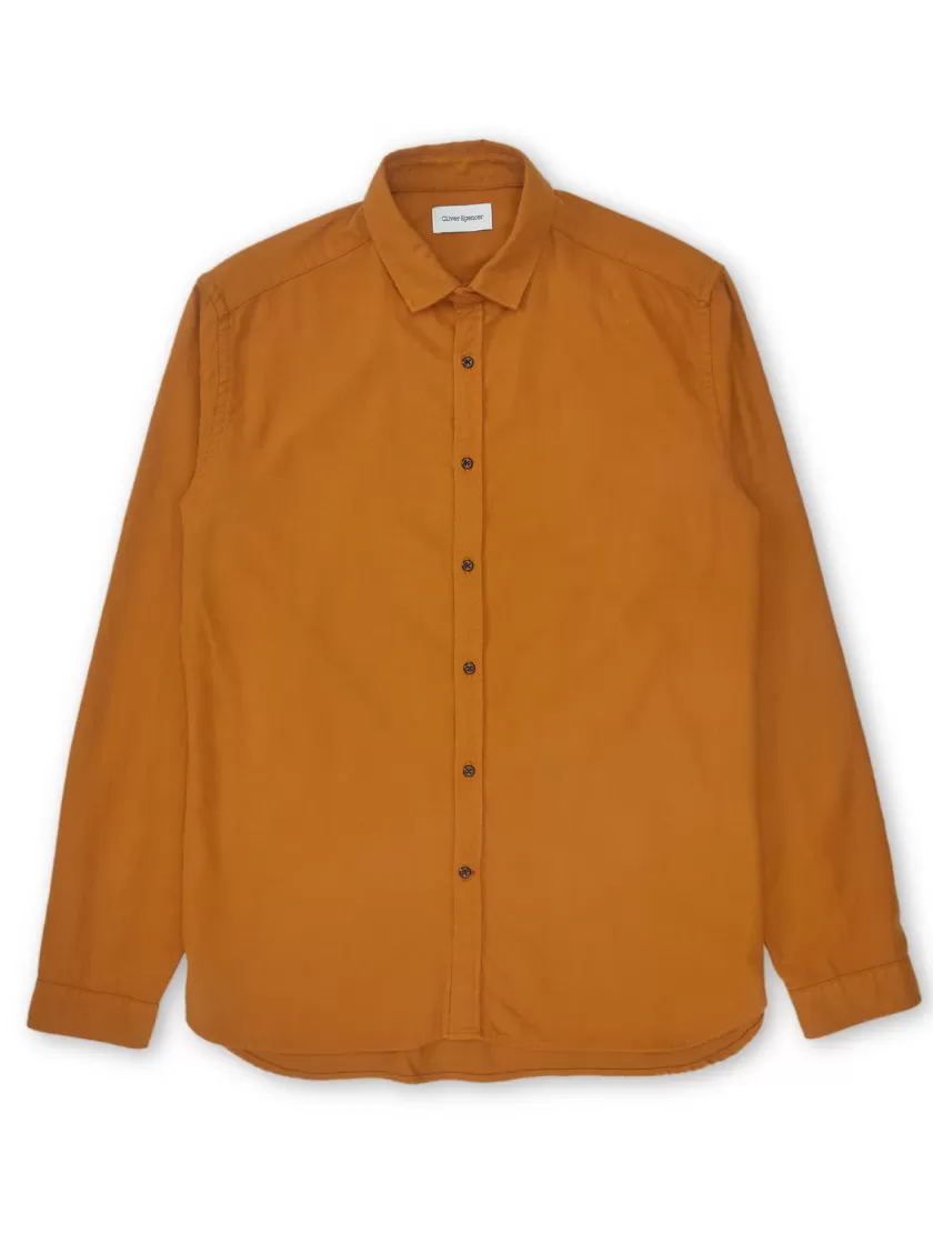 Oliver Spencer Clerkenwell Tab Shirt Marcia Ochre Best Sale