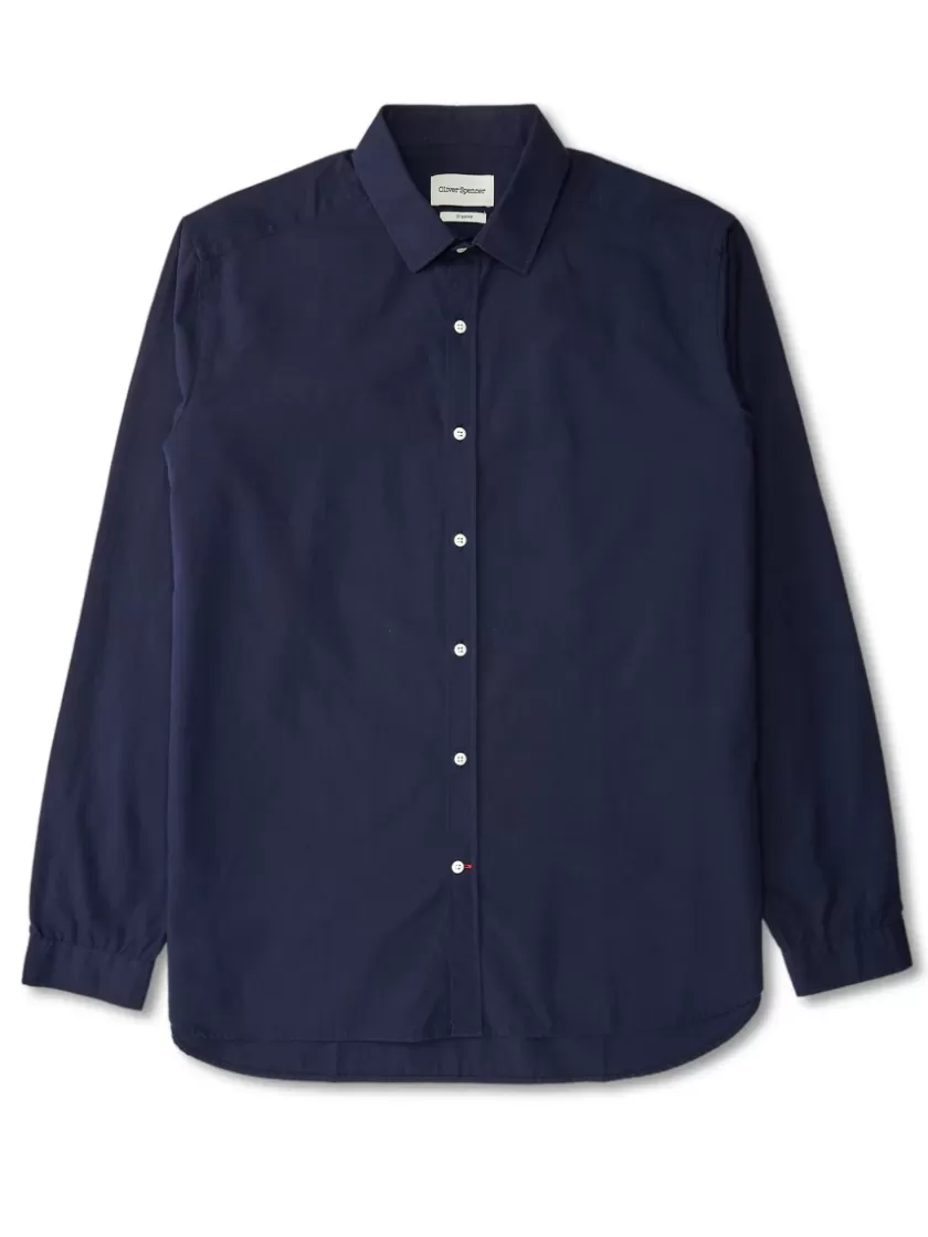 Oliver Spencer Conduit Classic Shirt Abbott Navy Best Sale