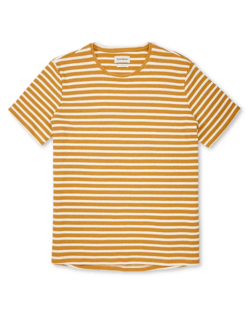 Oliver Spencer Conduit T-Shirt Duport Ochre/Cream Hot