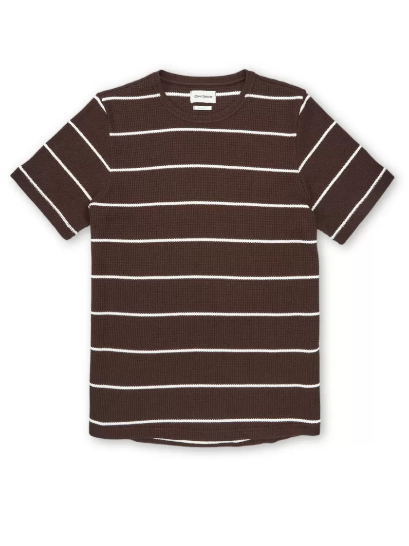 Oliver Spencer Conduit T-Shirt Gilmore Chocolate Brown Outlet