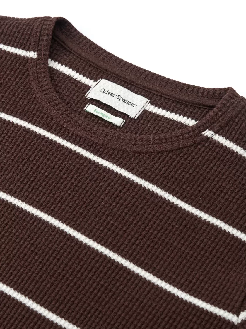 Oliver Spencer Conduit T-Shirt Gilmore Chocolate Brown Outlet