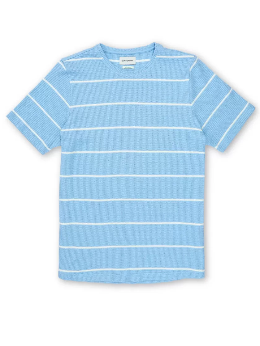 Oliver Spencer Conduit T-Shirt Gilmore Sky Blue New