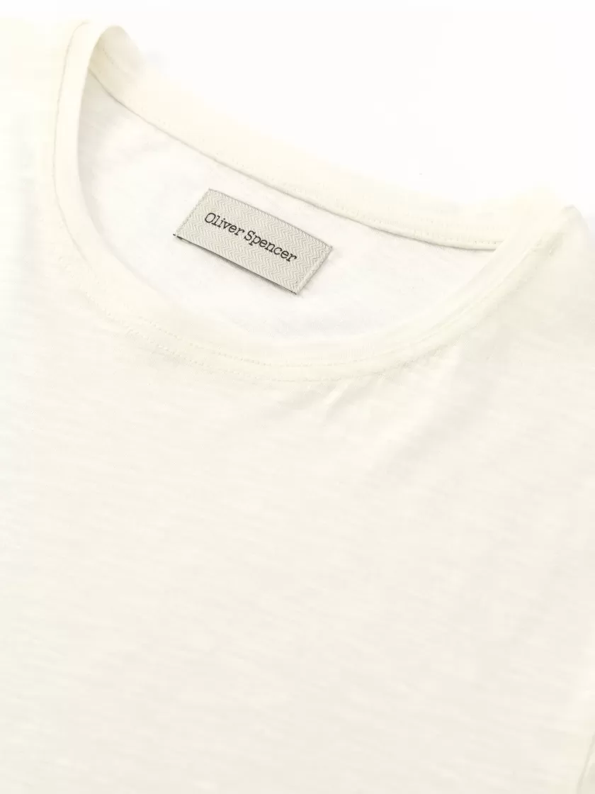 Oliver Spencer Conduit T-Shirt Hawley Cream Fashion