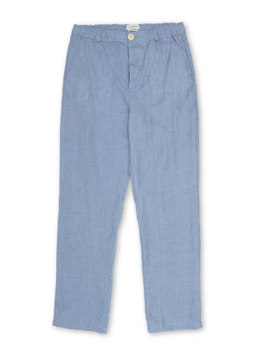 Oliver Spencer Drawstring Trousers Bove Sky Blue Flash Sale