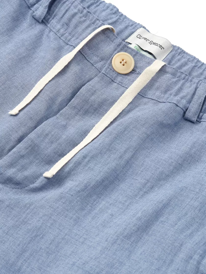 Oliver Spencer Drawstring Trousers Bove Sky Blue Flash Sale