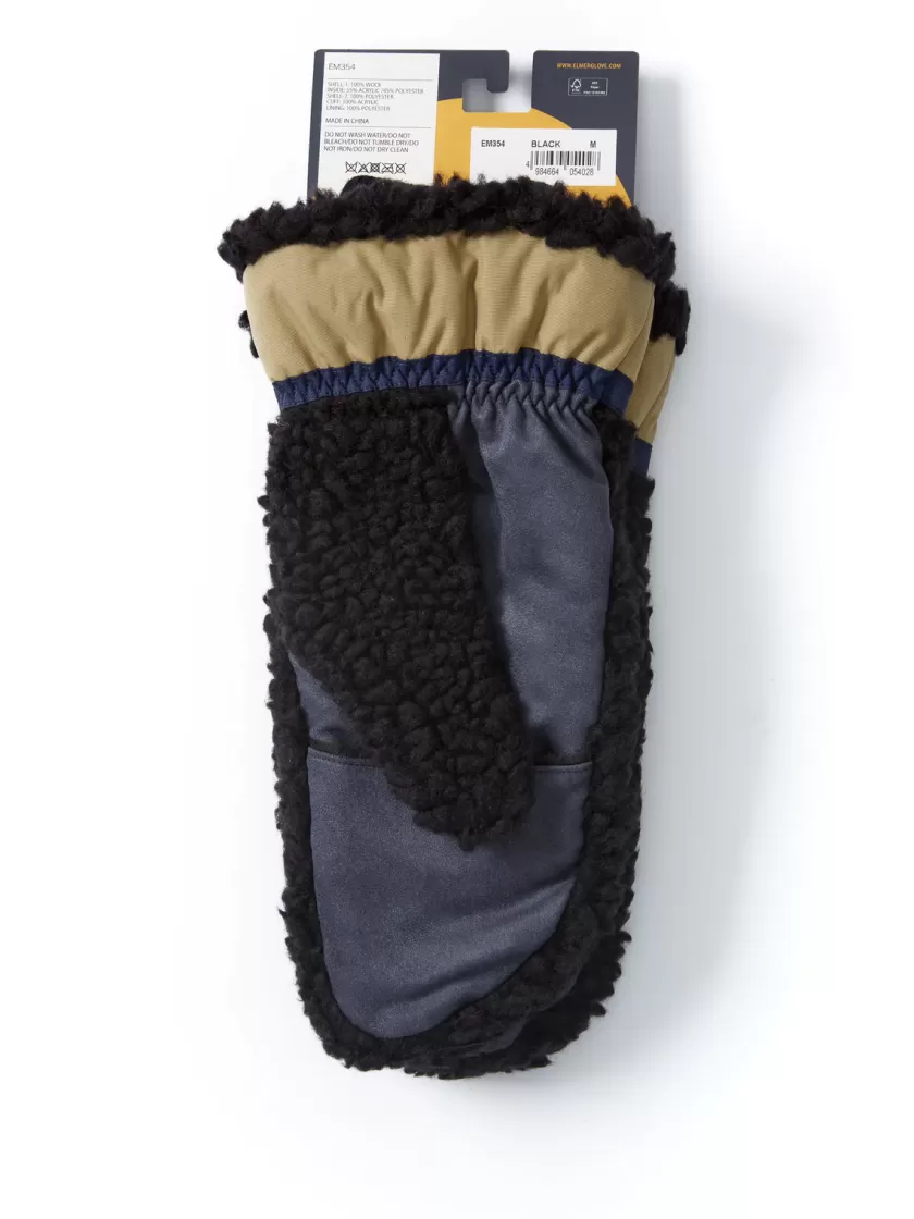 Oliver Spencer Elmer Woolpile Mitten Glove Black Sale