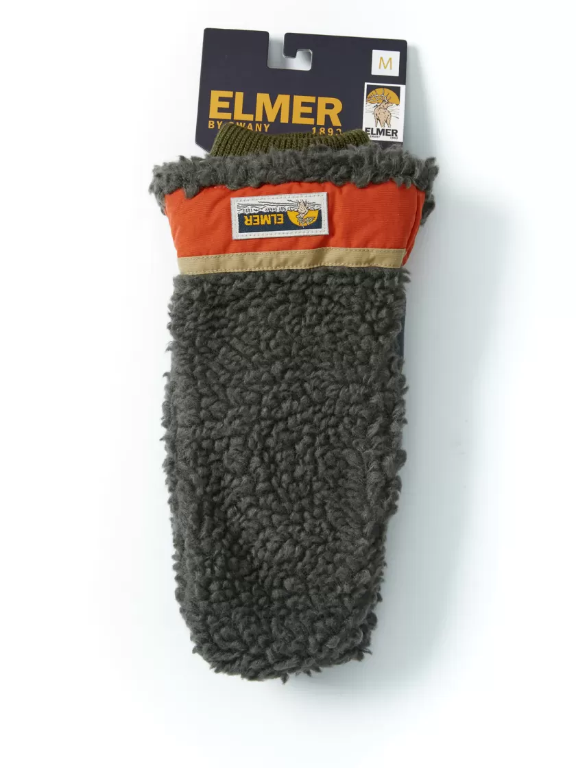 Oliver Spencer Elmer Woolpile Mitten Glove Khaki Fashion