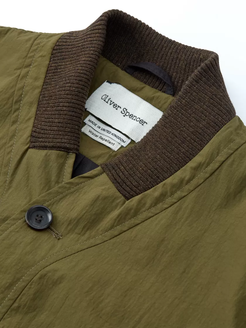 Oliver Spencer Fowey Bomber Jacket Penpol Green Discount