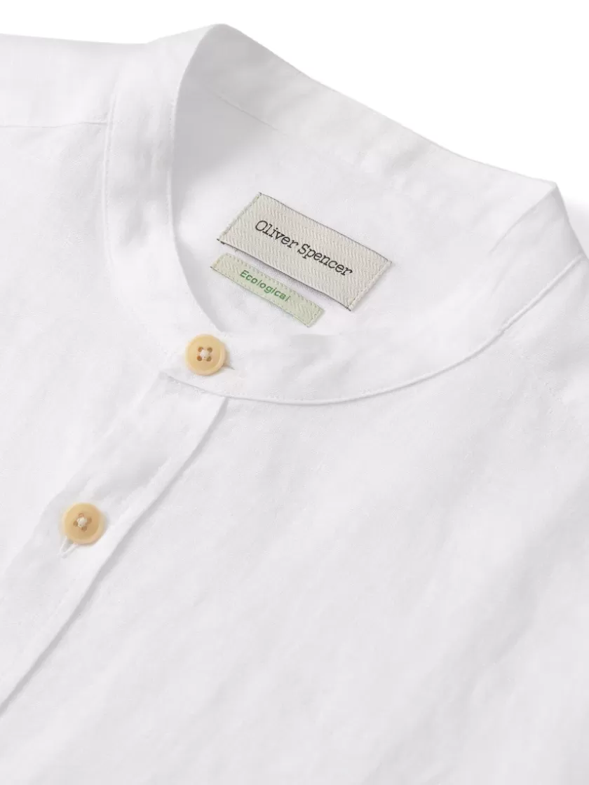 Oliver Spencer Grandad Shirt Bridford White Store