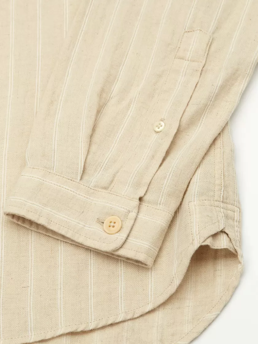 Oliver Spencer Grandad Shirt Randal Cream Discount