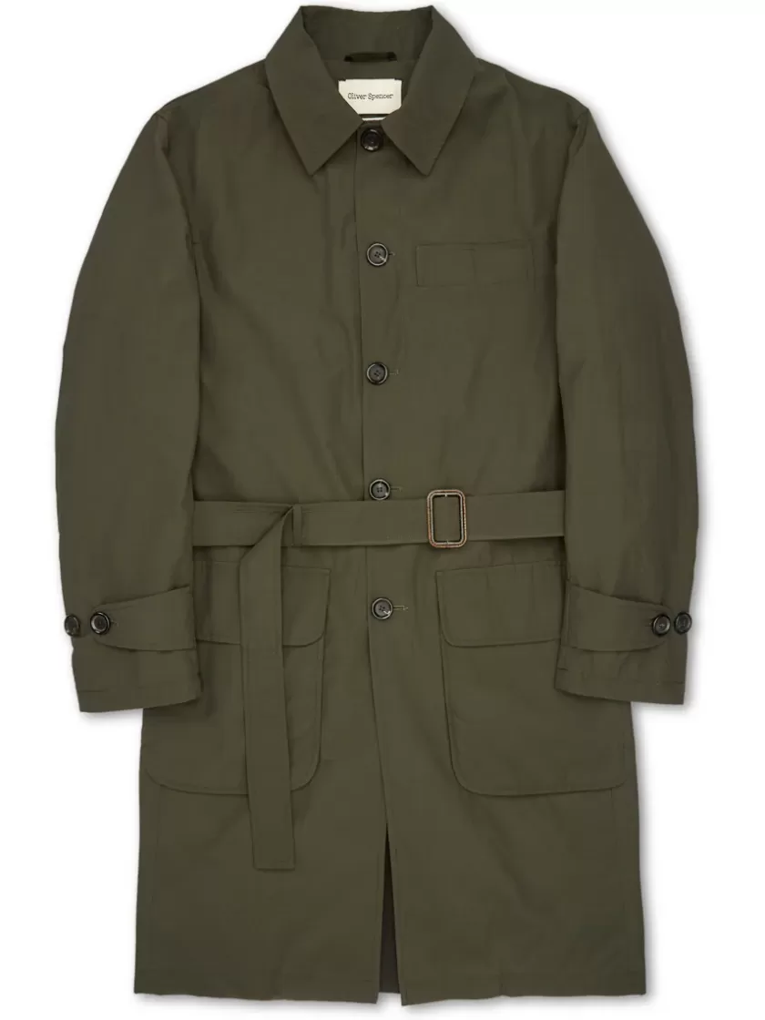 Oliver Spencer Grandpa Raincoat Penpol Dark Green Shop