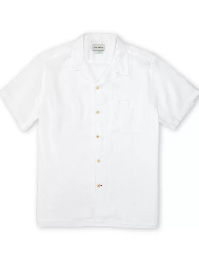 Oliver Spencer Havana Short Sleeve Shirt Bridford White Discount