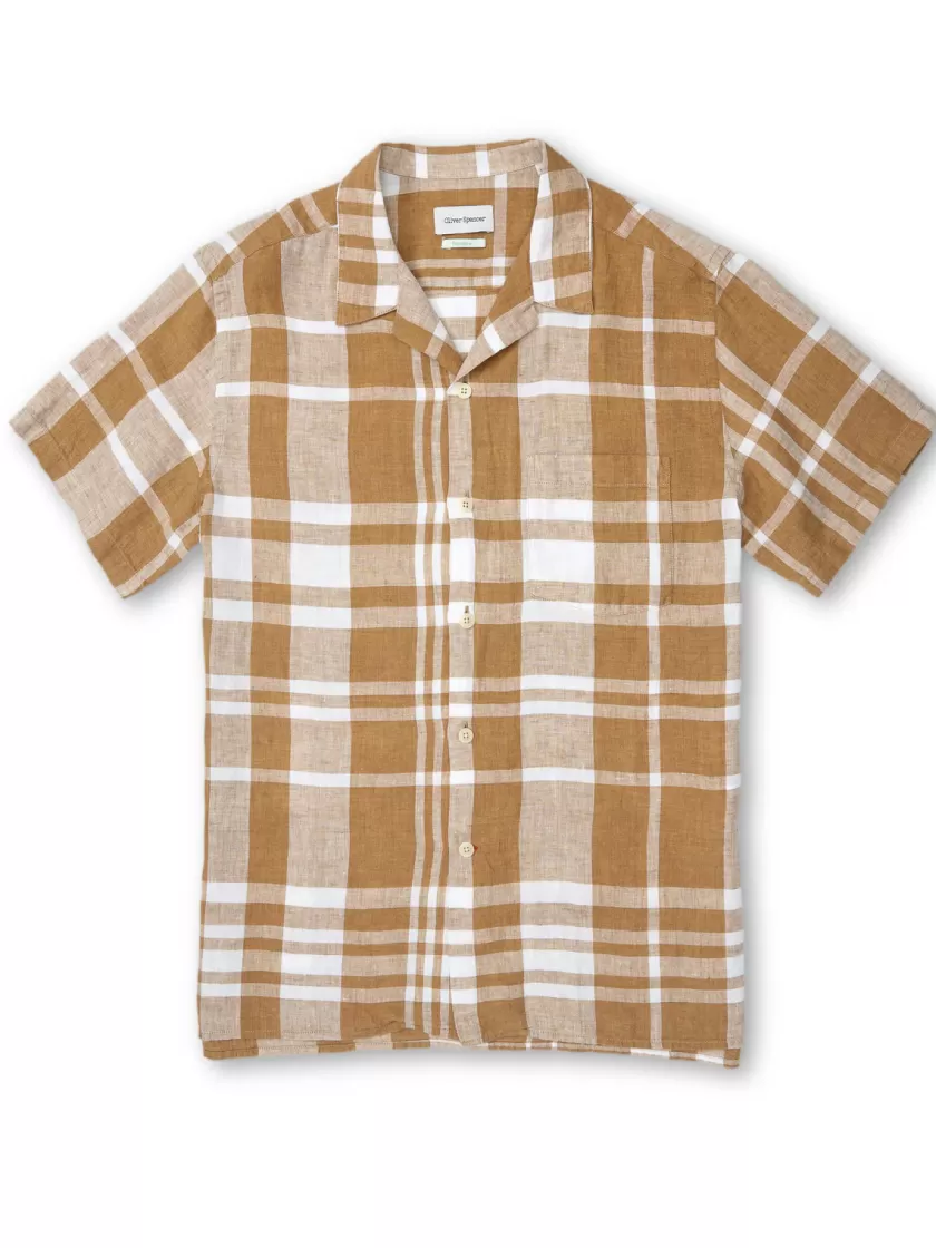 Oliver Spencer Havana Short Sleeve Shirt Dillon Ochre Cheap