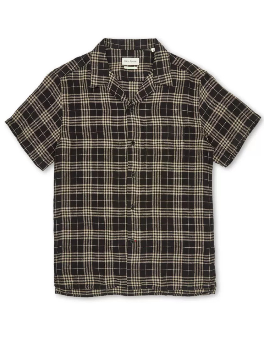 Oliver Spencer Havana Short Sleeve Shirt Finlay Black Shop