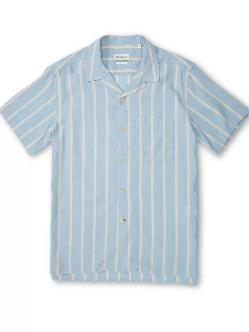 Oliver Spencer Havana Short Sleeve Shirt Norton Blue Online