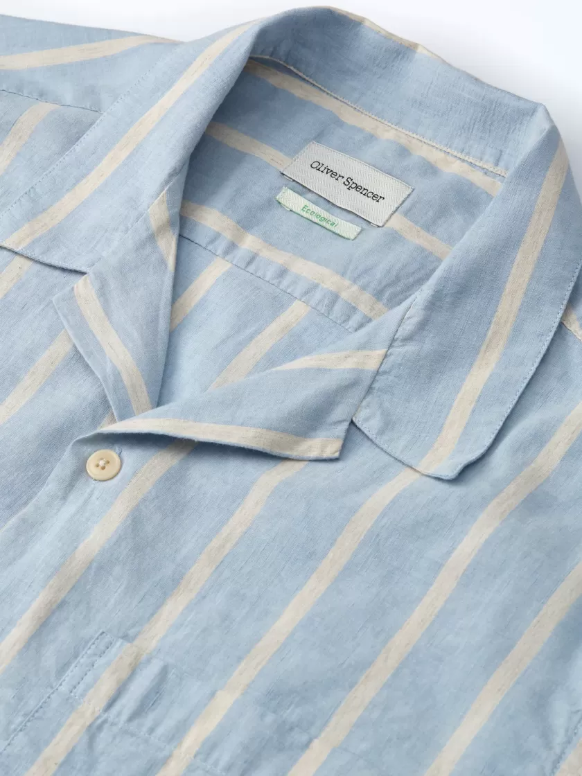 Oliver Spencer Havana Short Sleeve Shirt Norton Blue Online