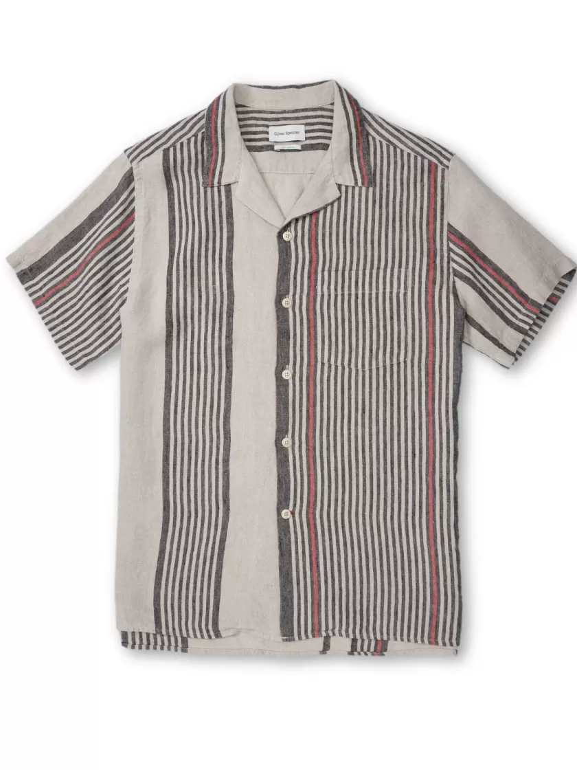 Oliver Spencer Havana Short Sleeve Shirt Penswick Beige Online