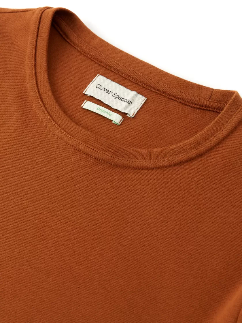 Oliver Spencer Heavy Long Sleeve T-Shirt Tavistock Orange New