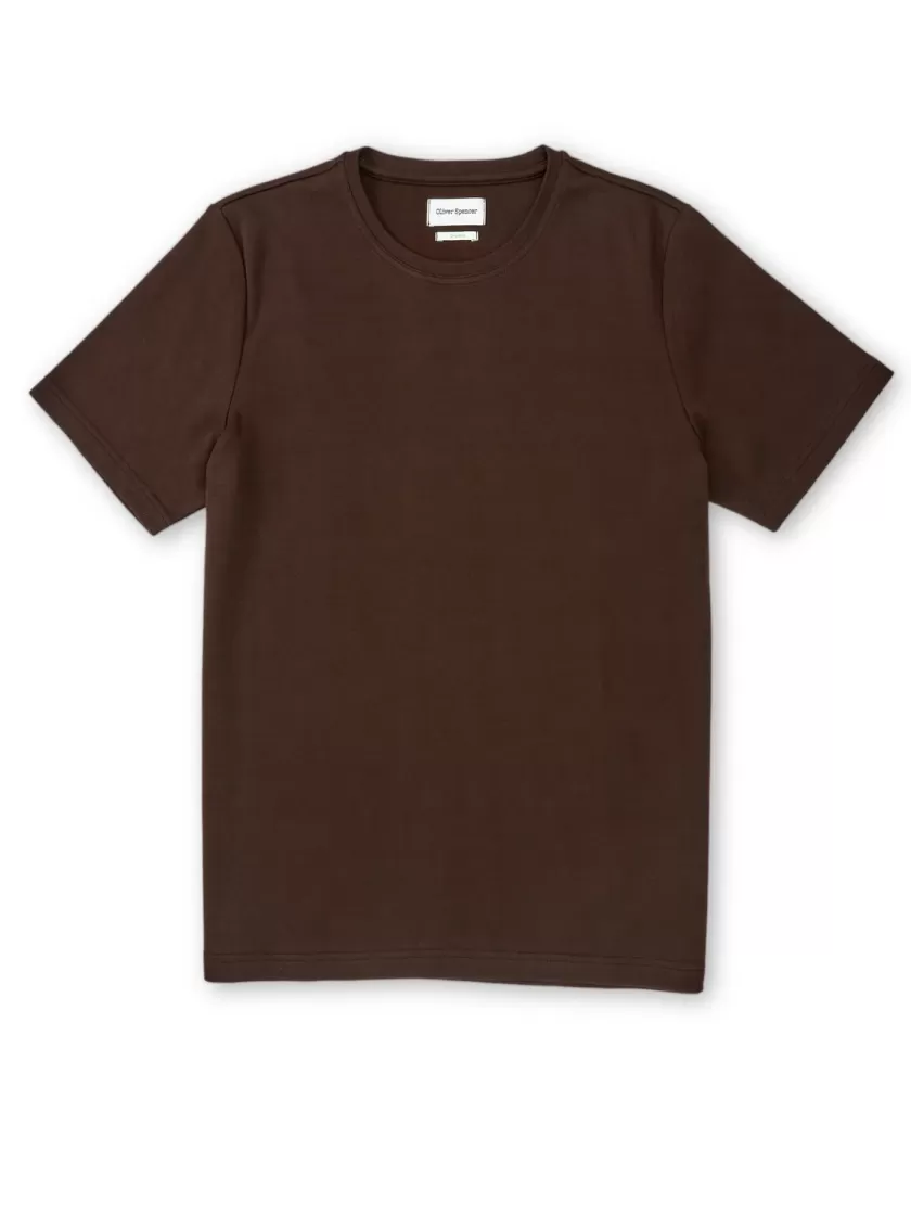 Oliver Spencer Heavy T-Shirt Tavistock Chocolate Brown Store