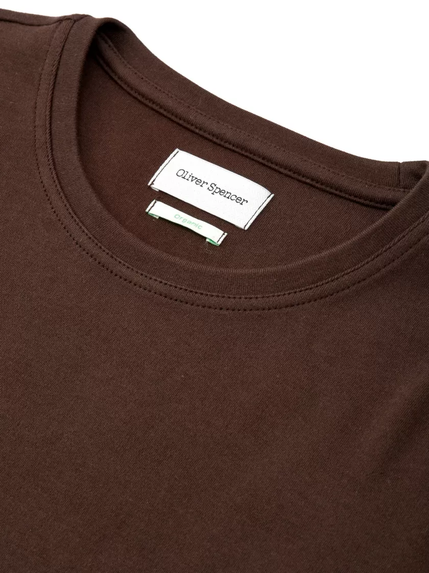 Oliver Spencer Heavy T-Shirt Tavistock Chocolate Brown Store
